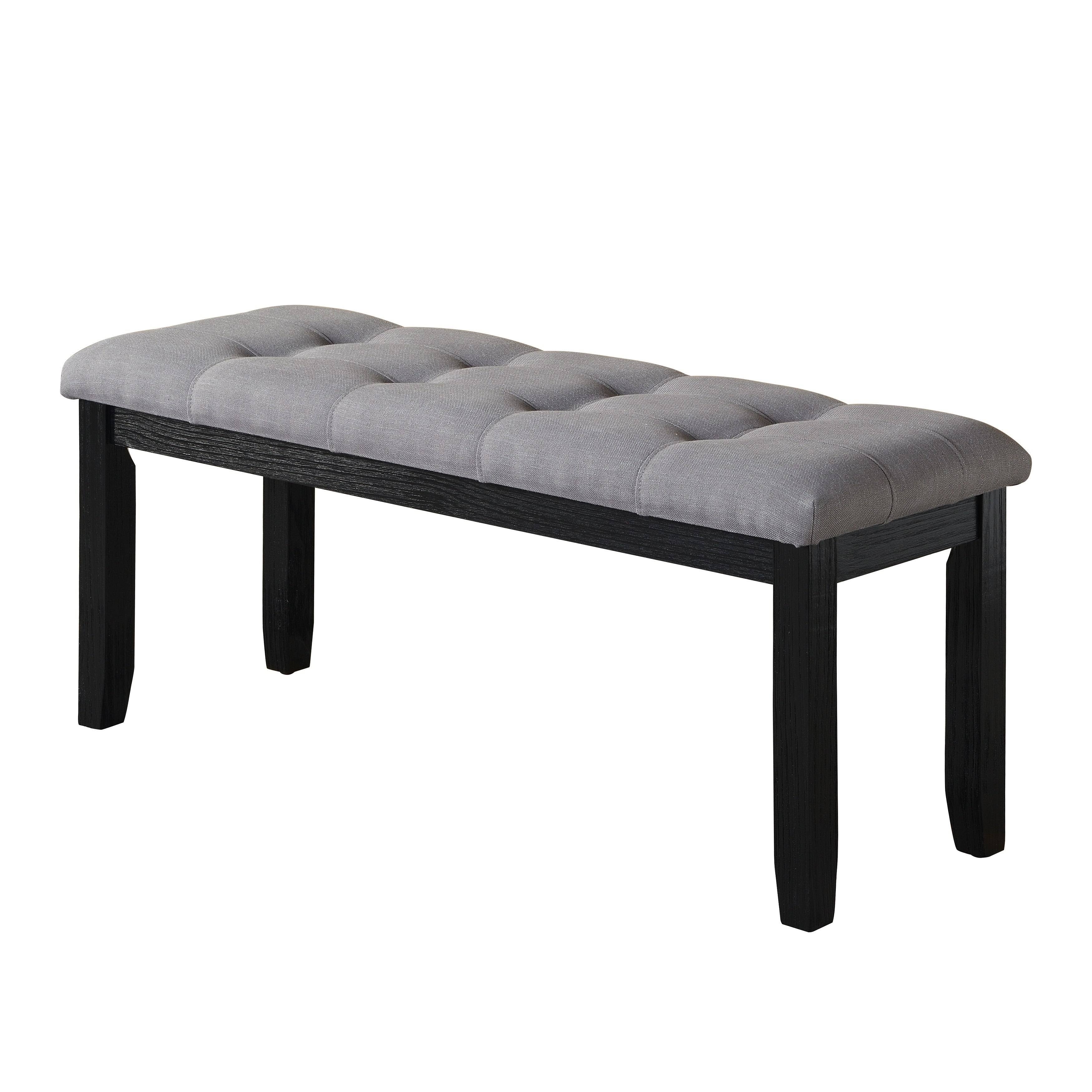 Dark Grey Linen Upholstered Dining Bench B699