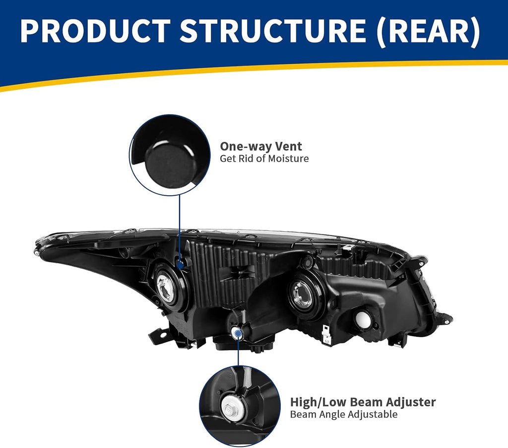 Headlight Assembly for 2008-2012 Accord 4-Door Sedan O587759