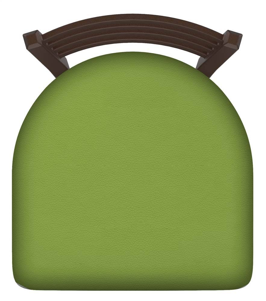 Swivel Bar Stool with Bronze Finish and Kiwi Green Seat V37854