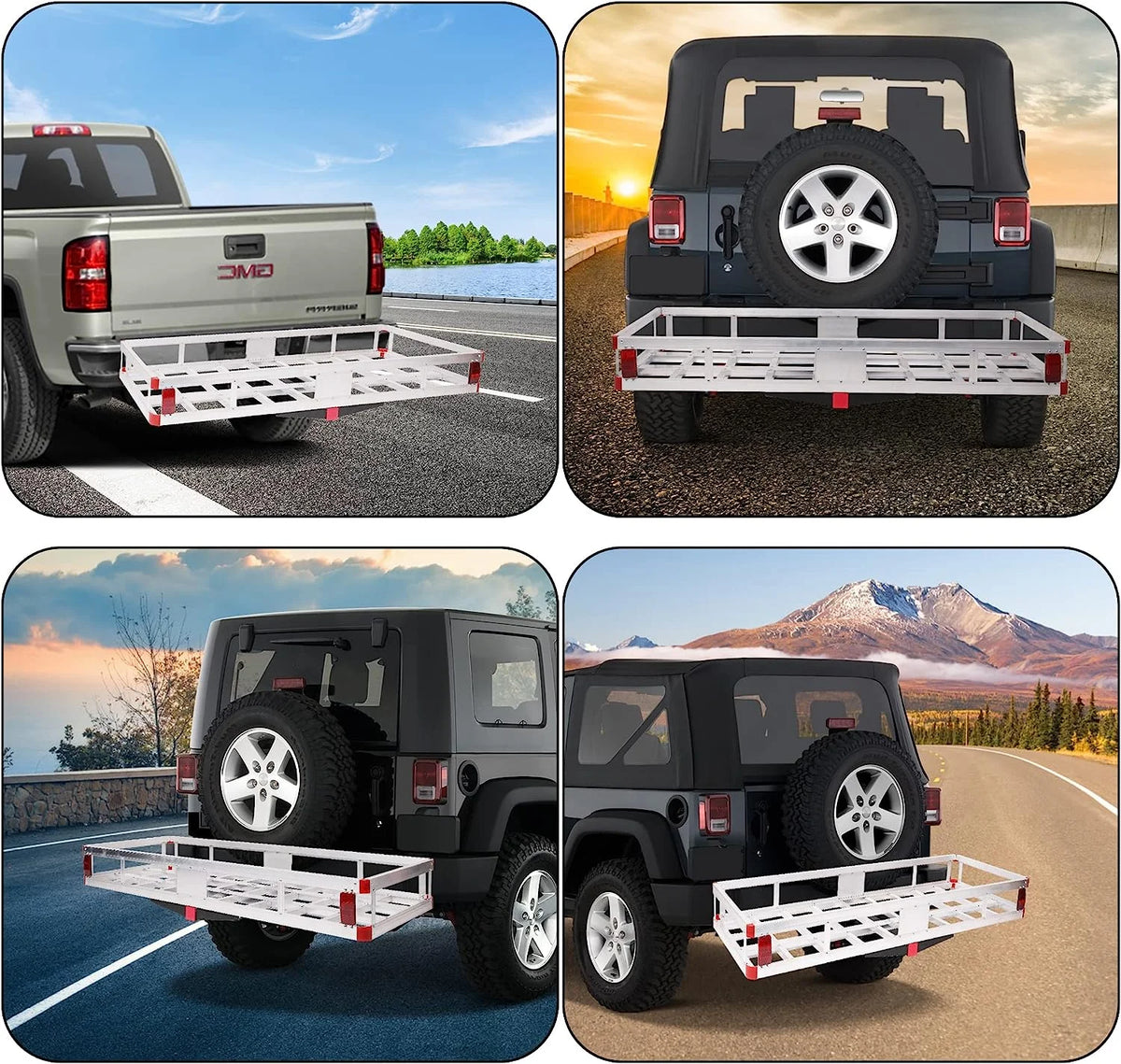 Aluminum Trailer Hitch Cargo Carrier 500lbs Capacity 60 X 22 Inch T6633