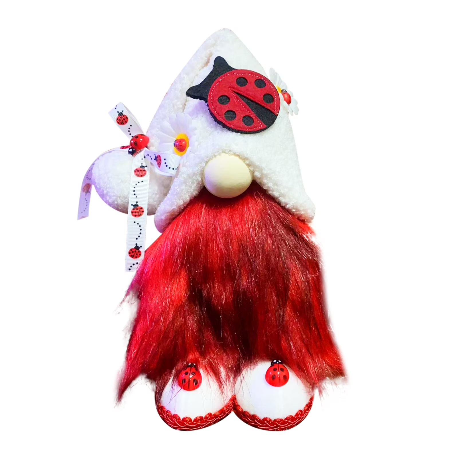 Ladybugs Daisy Gnome Holiday Ornament Doll Decorations J435