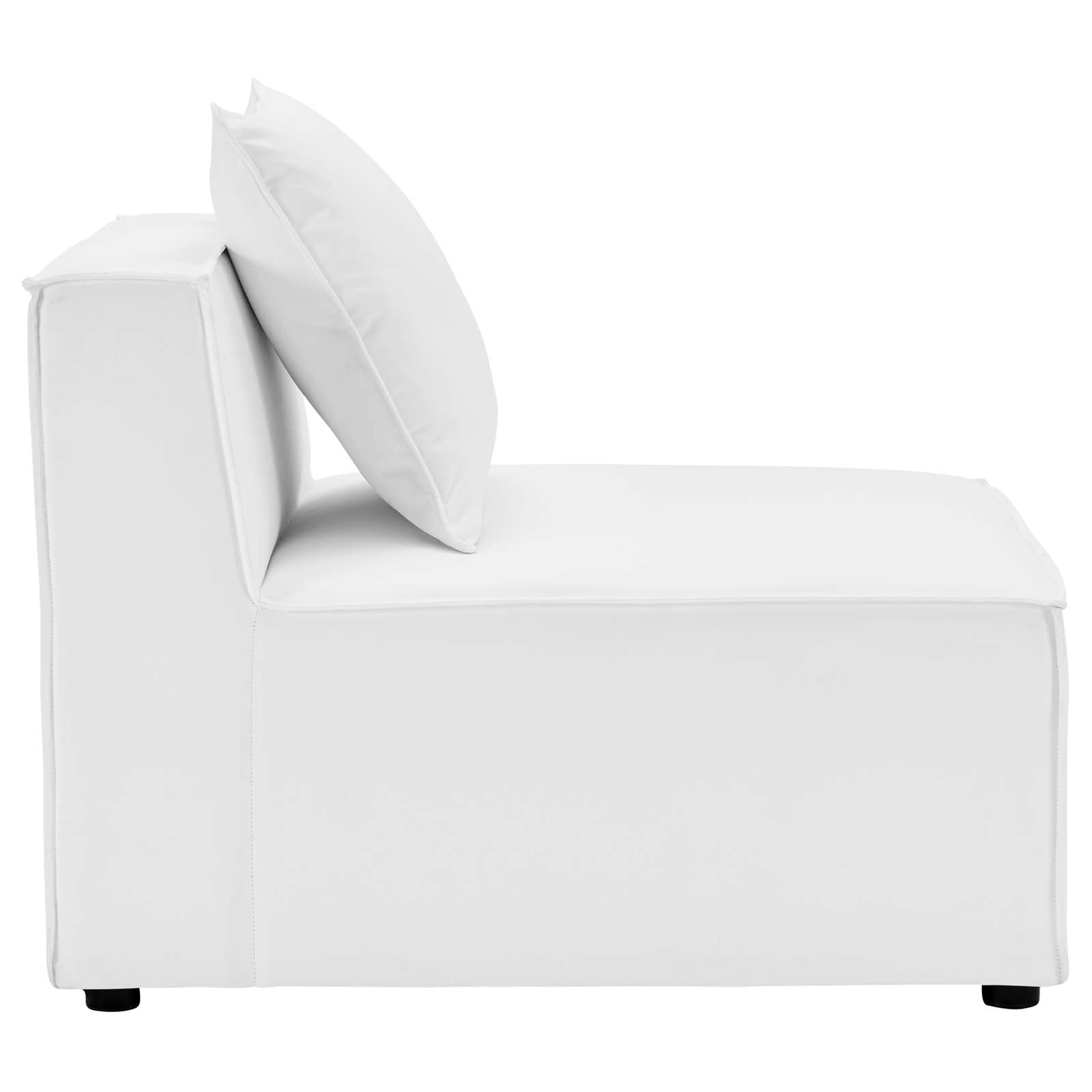 7-Piece White Upholstered Sectional Sofa G959