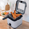 2.5 L Oil Capacity Stainless Steel Mesh Basket Electric Deep Fryer with Temperature Control Y910415