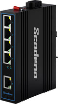 5 Port Industrial Ethernet Switch, DIN-Rail Mount, IP40, Metal Housing, Pack of 2 D437088
