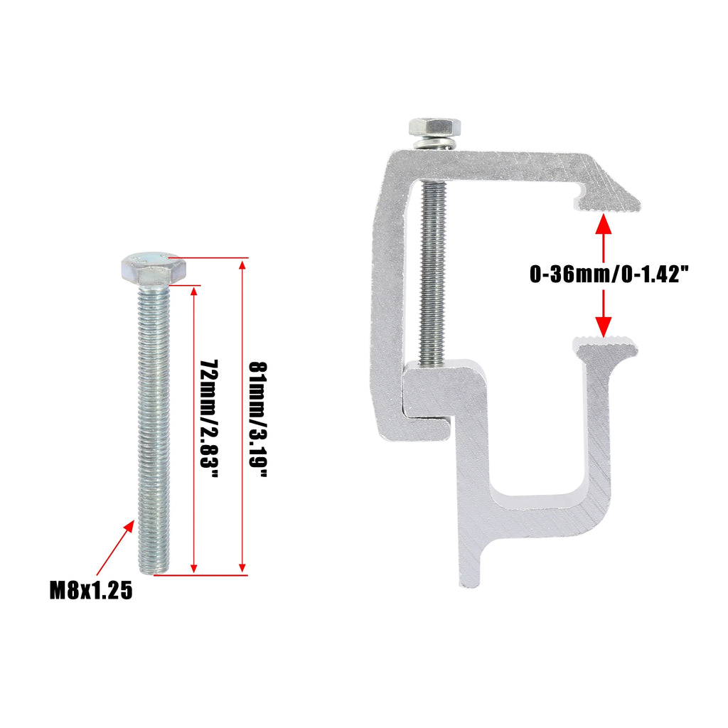 6Pcs Aluminium Alloy Truck Caps Shell Mounting Clamps I65764