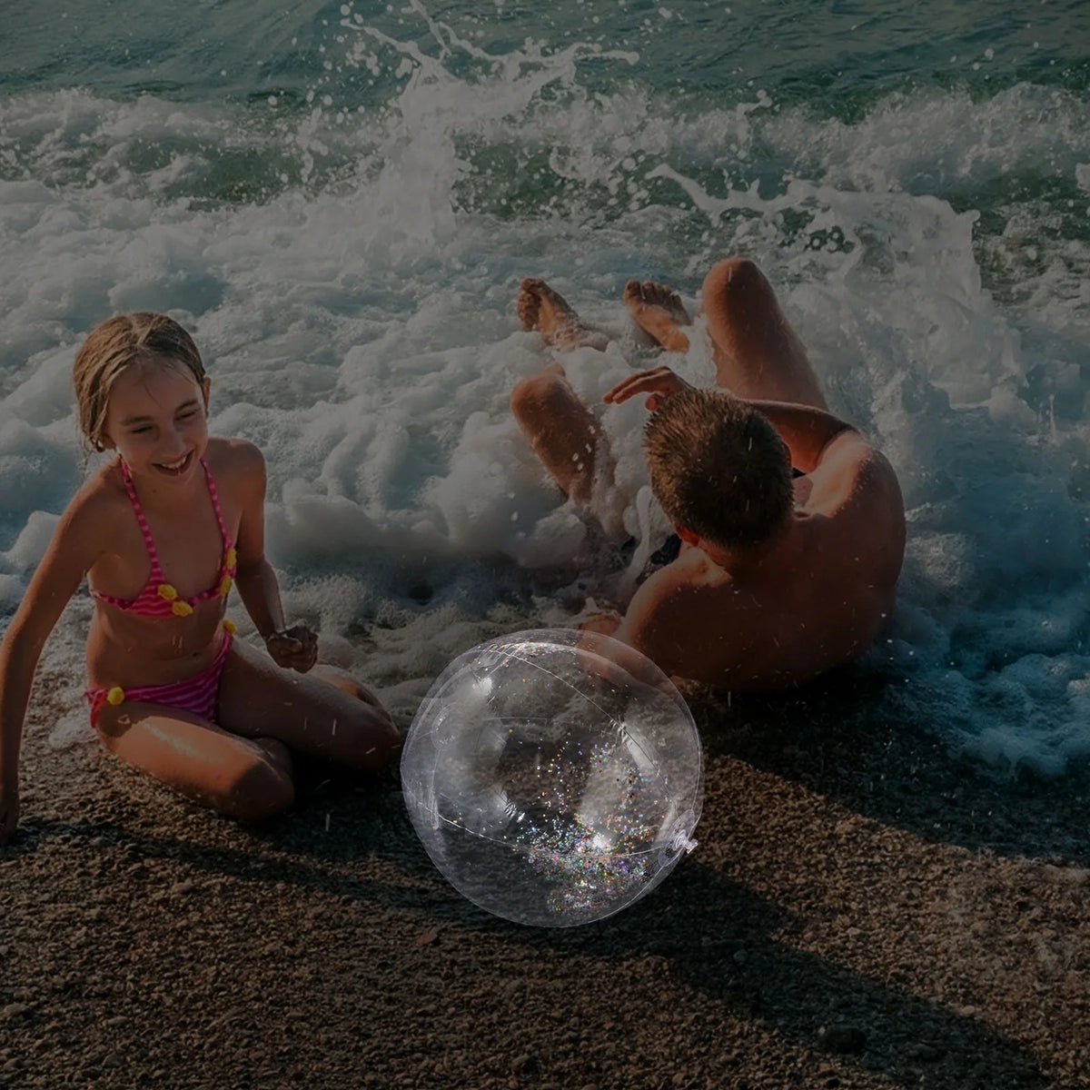 Inflatable Sequin Ball Toys for Toddlers Beach Balls Children Giant Pool Party Q960635