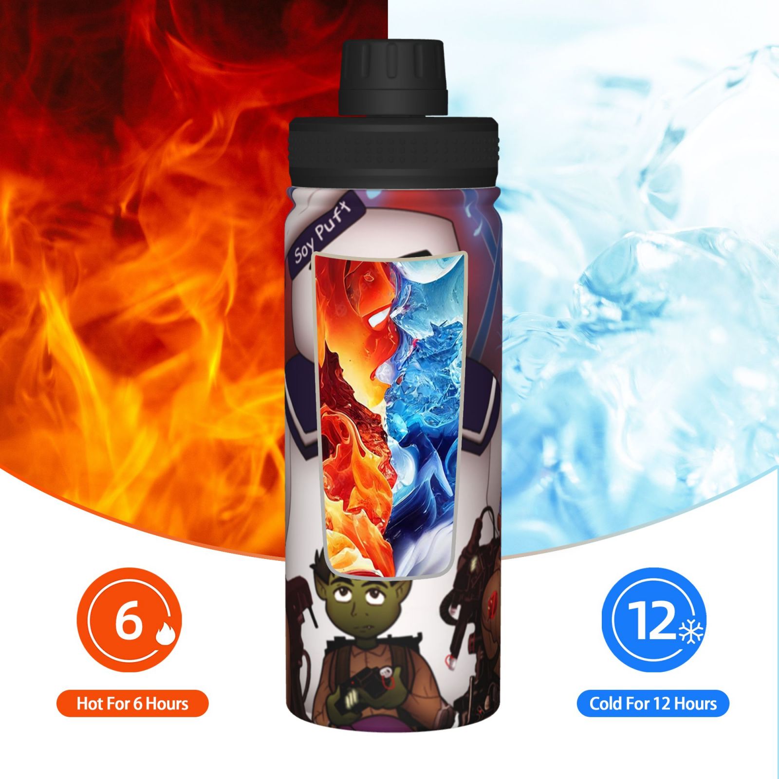 18OZ Insulated Stainless Steel Water Bottle I697