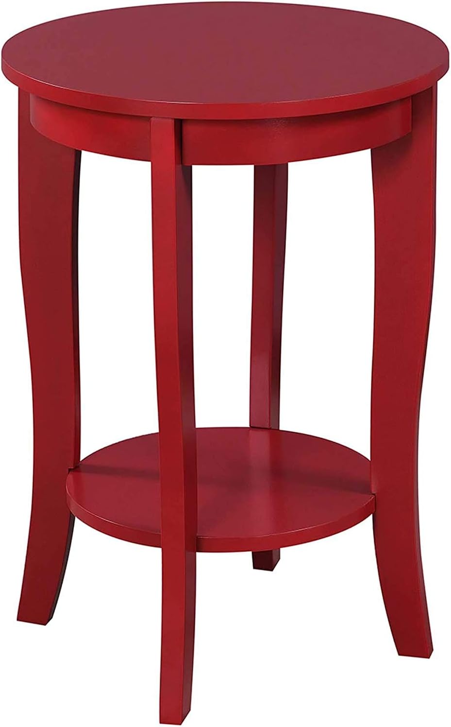 White Round End Table Y9442