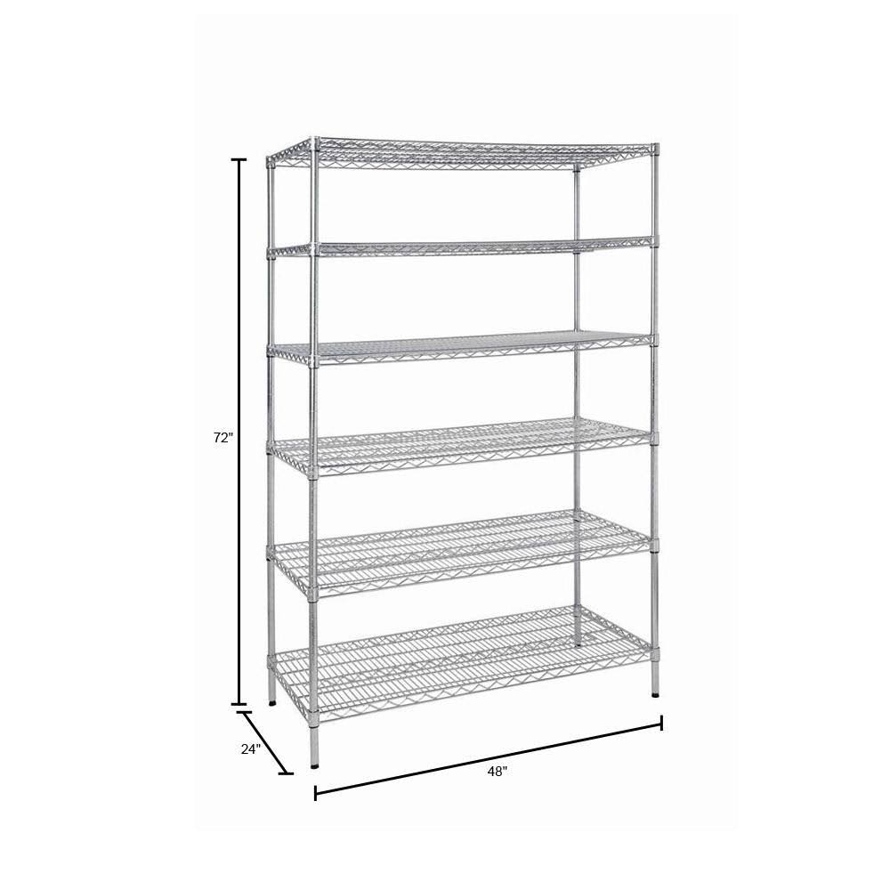 6-Shelves Steel Commercial Shelving Unit I398