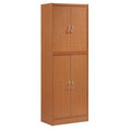 4-Door Kitchen Pantry with 4-Shelves, Cherry J721682