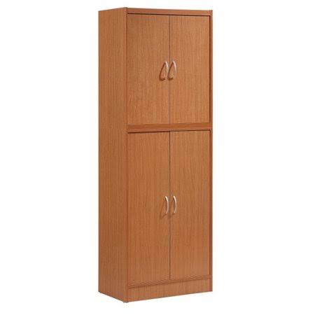 4-Door Kitchen Pantry with 4-Shelves, Cherry J721682