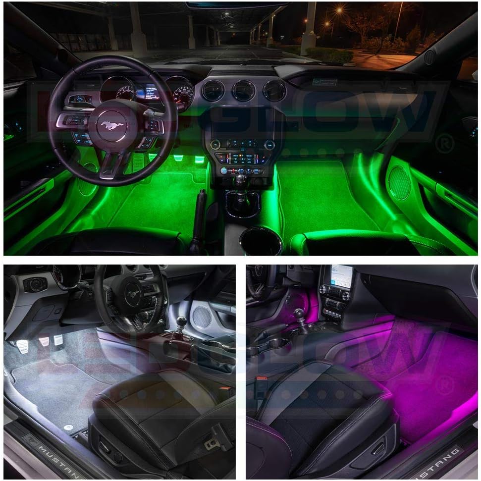 8pc Bluetooth Multi-Color LED Interior Lighting Kit B5668