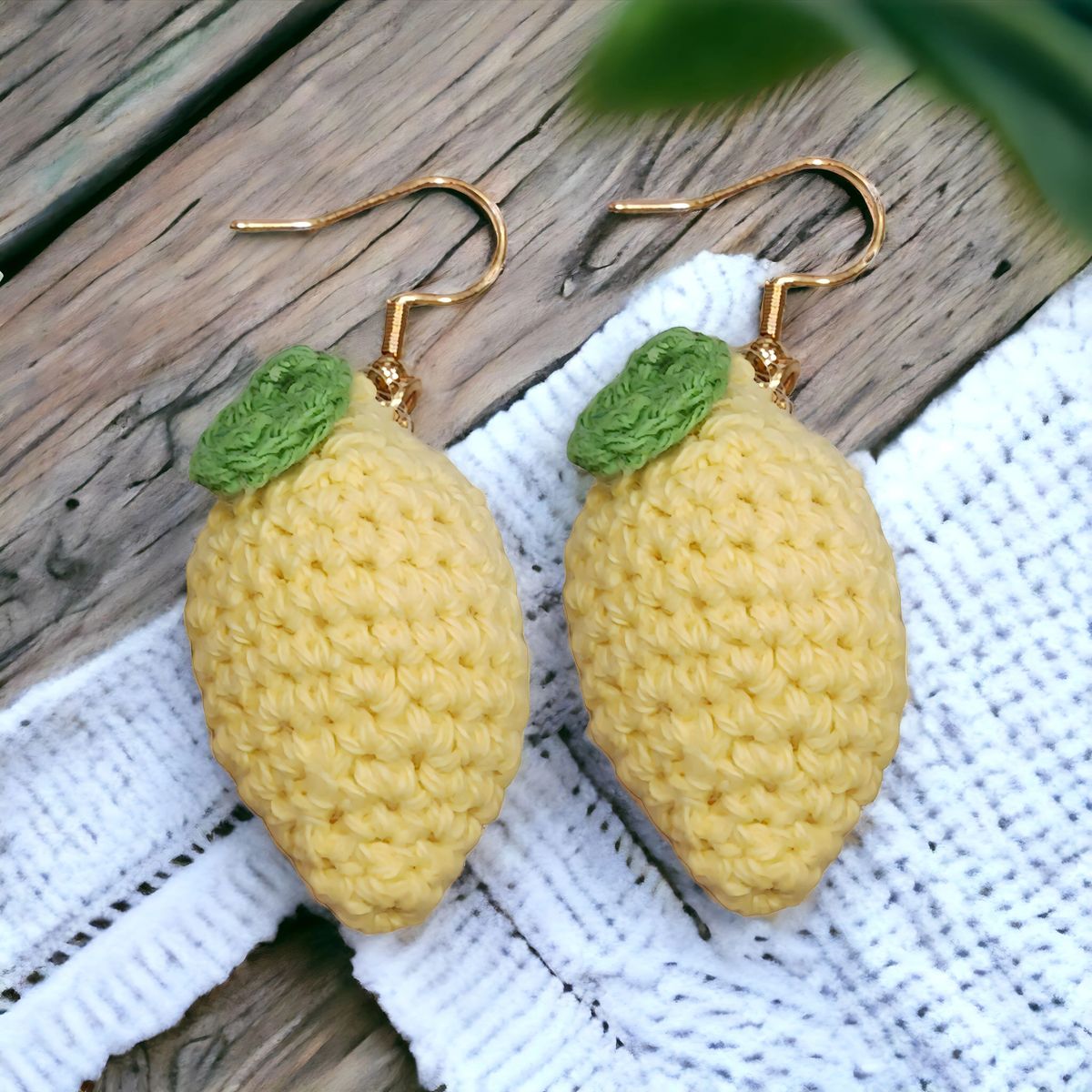 Blue Crocheted Lemon Drops Earrings K60658