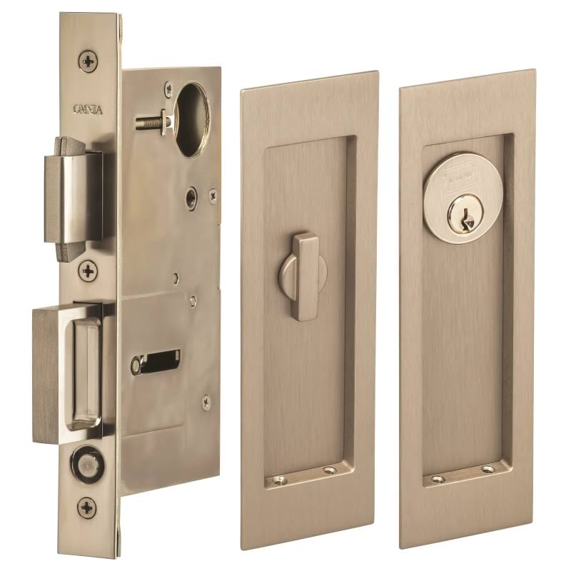 Keyed Entry Single Cylinder Pocket Door Lock E163150