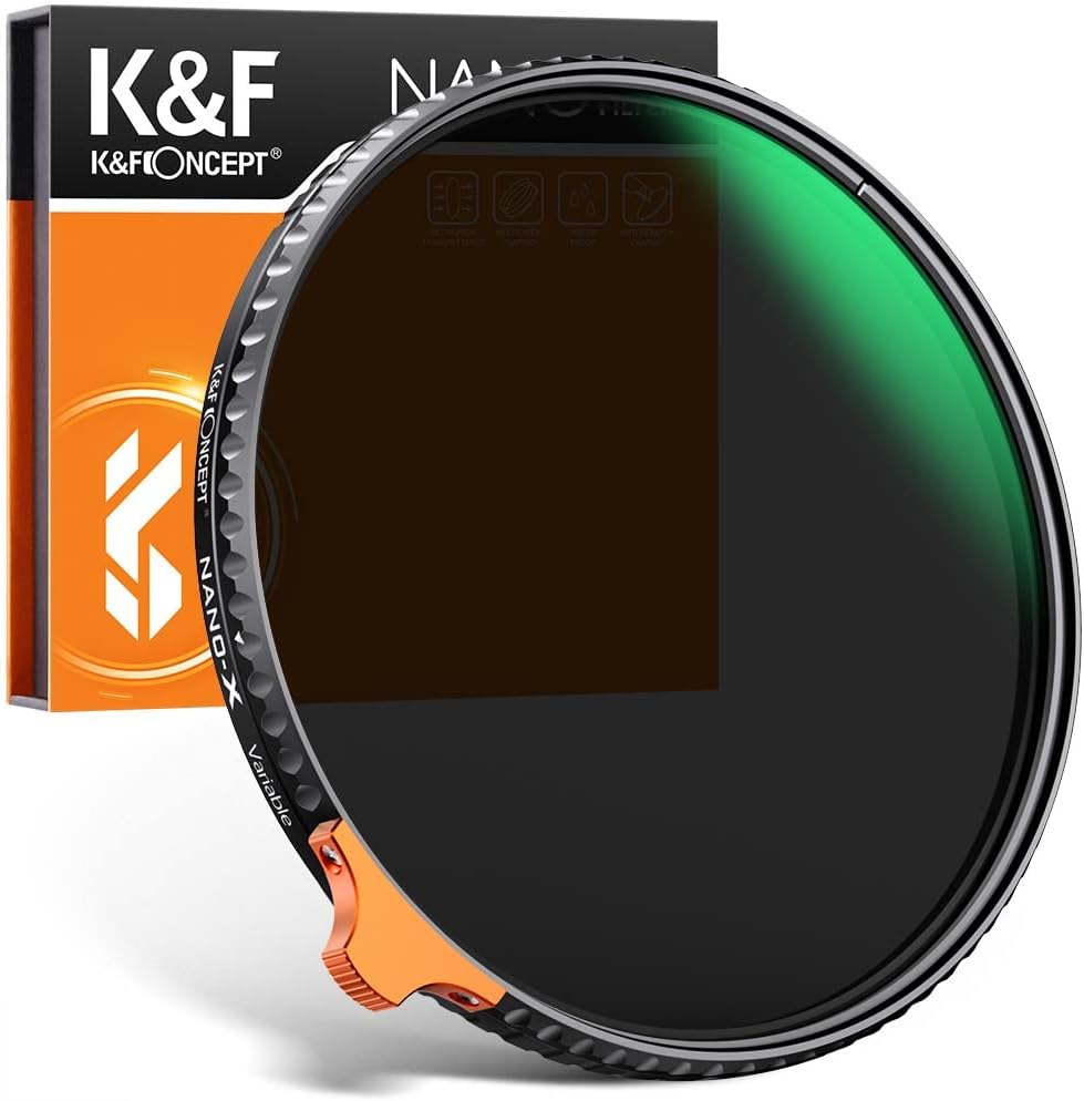 52mm Variable ND Filter ND2-ND400 with Multi-Layer Coatings AGC Glass Neutral Density Filter Pack of 2 M586