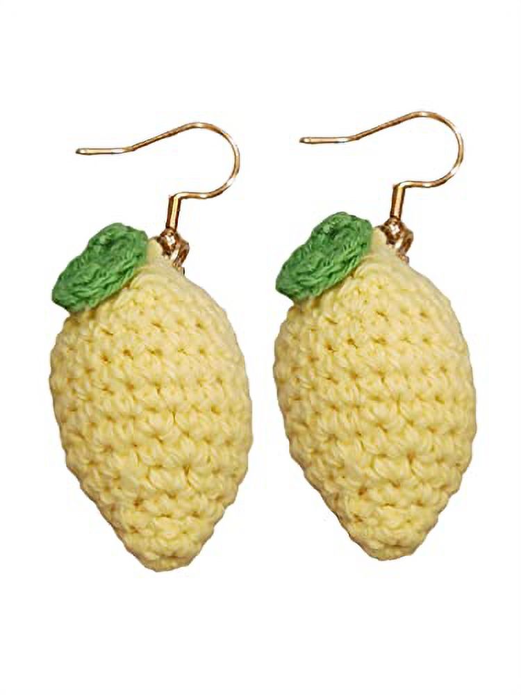 Blue Crocheted Lemon Drops Earrings K60658