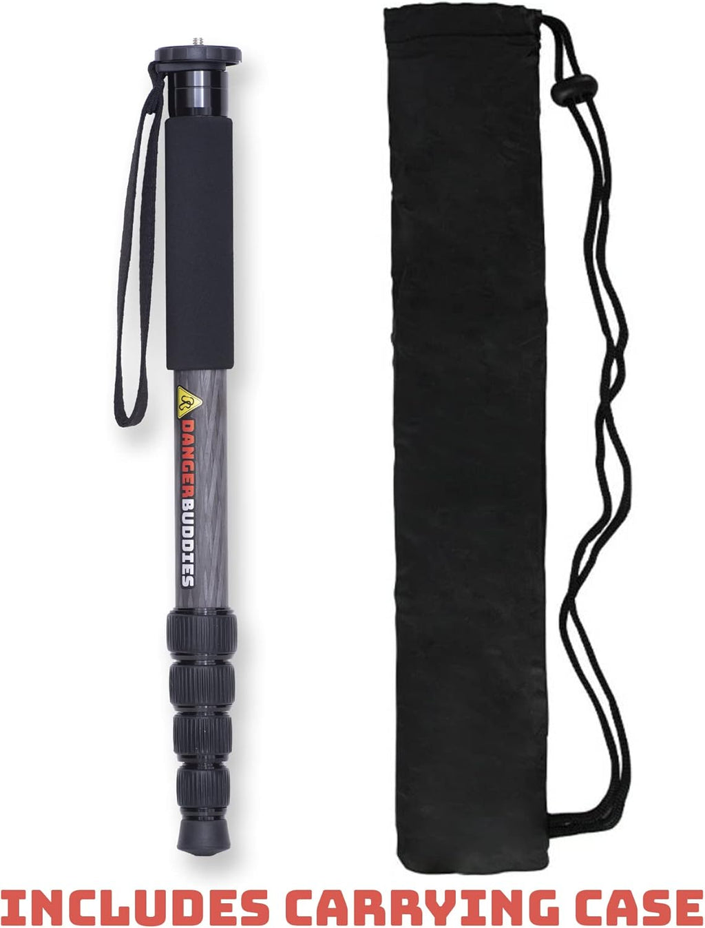 Heavy Duty Carbon Fiber 5-Section Telescoping Monopod with 1/4-20 and 3/8 Mounts G5051