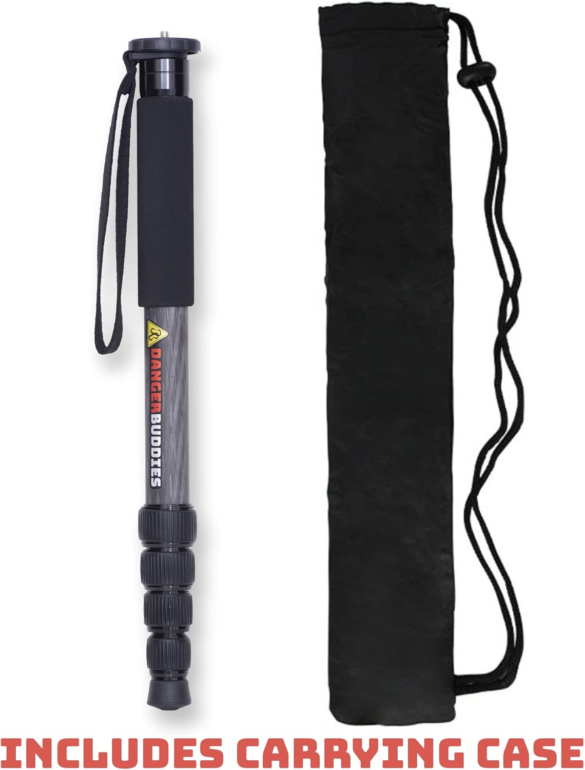 Heavy Duty Carbon Fiber 5-Section Telescoping Monopod with 1/4-20 and 3/8 Mounts G5051