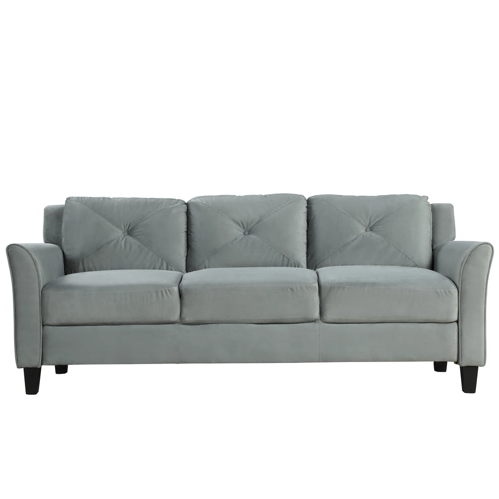 Button Tufted 3 Piece Chair Loveseat Sofa Set Q8002