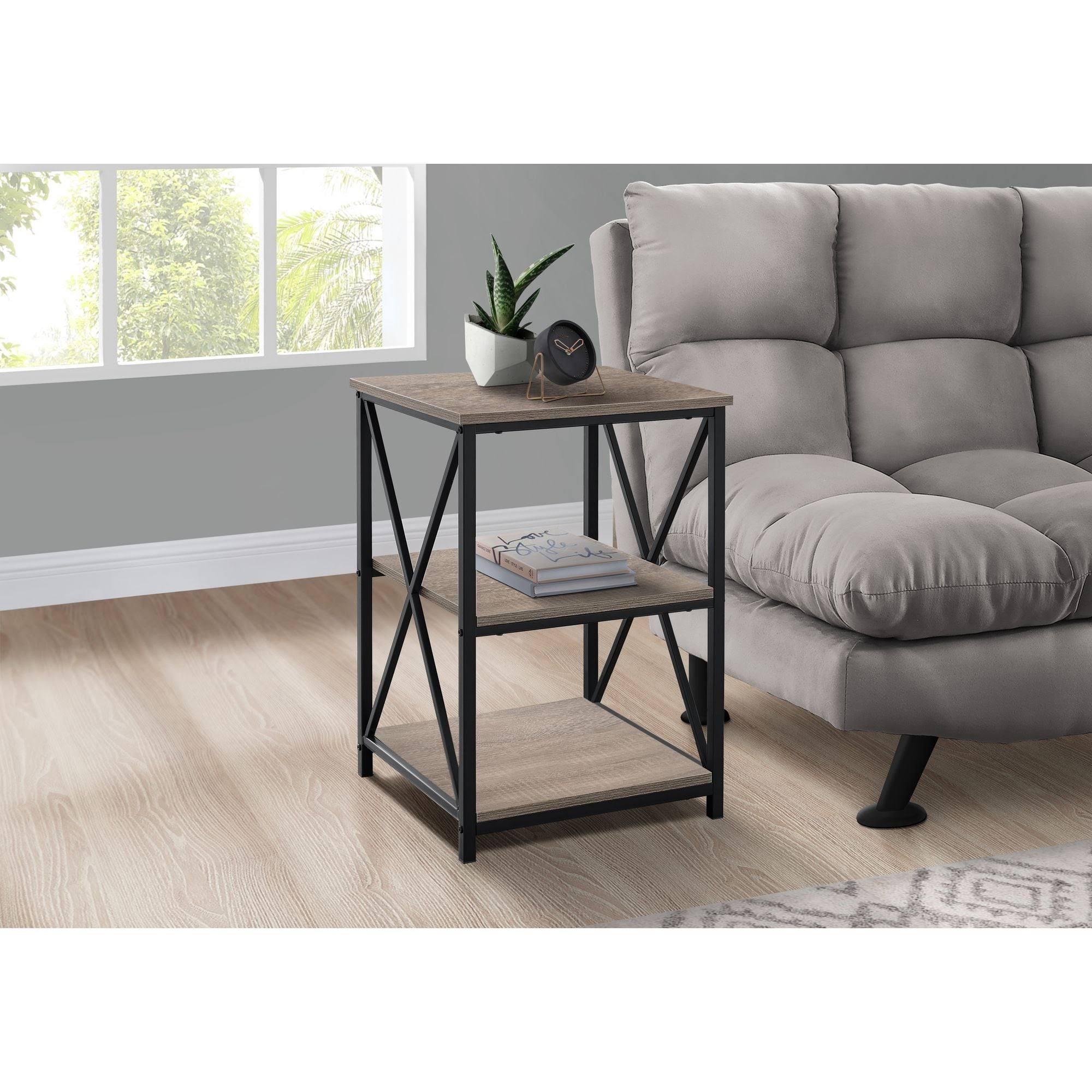 Dark Taupe Contemporary Accent Table H36172