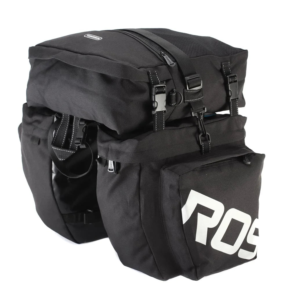 3 in 1 Multifunction Road MTB Mountain Bike Bag Pannier Rear Seat Trunk Bag with Waterproof Rain Cover J866493