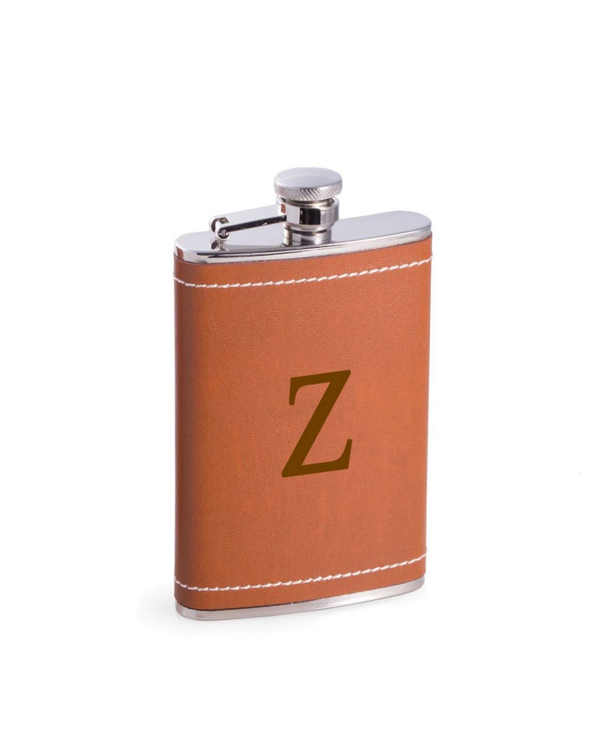 6 oz. Stainless Steel Leather Flask G58890