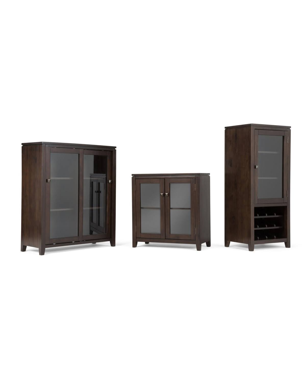 Mahogany Brown Solid Wood Storage Cabinet W7265