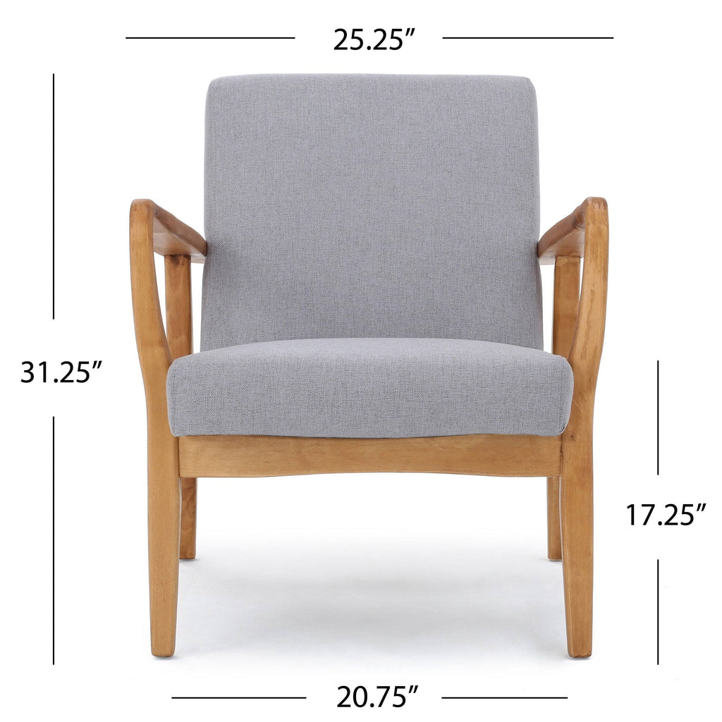 Grey Fabric Club Chair H469244