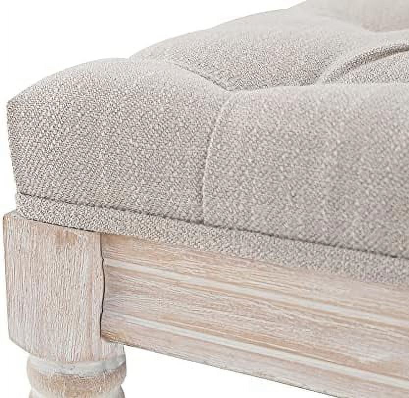 Tufted Shoe Rack Bench Black Wood W2848