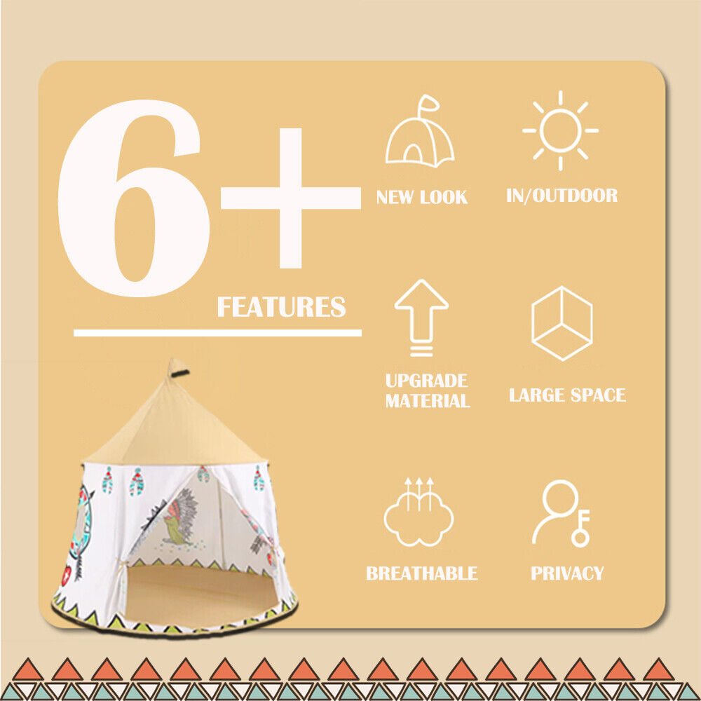 Indian Teepee Kids Playhouse with Carrying Bag Z532