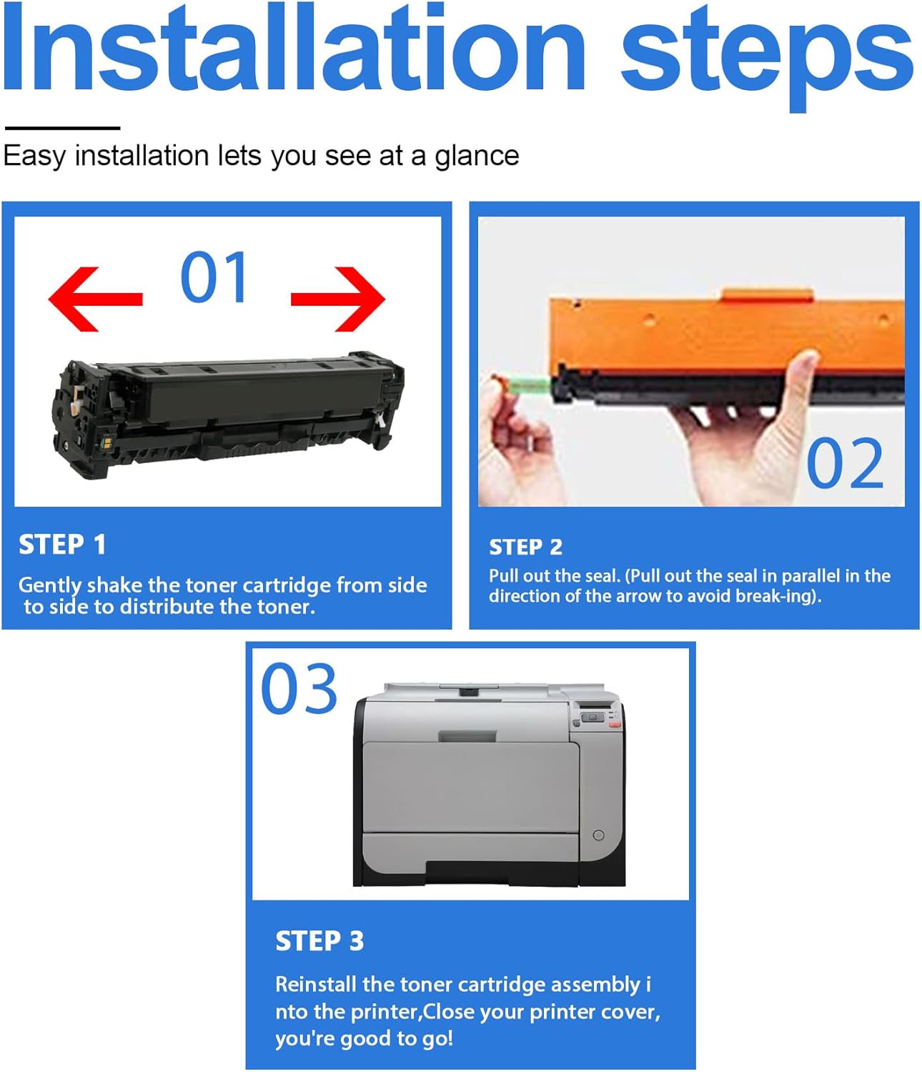 CC530A Compatible Black Toner Cartridge for HP Printer Z716