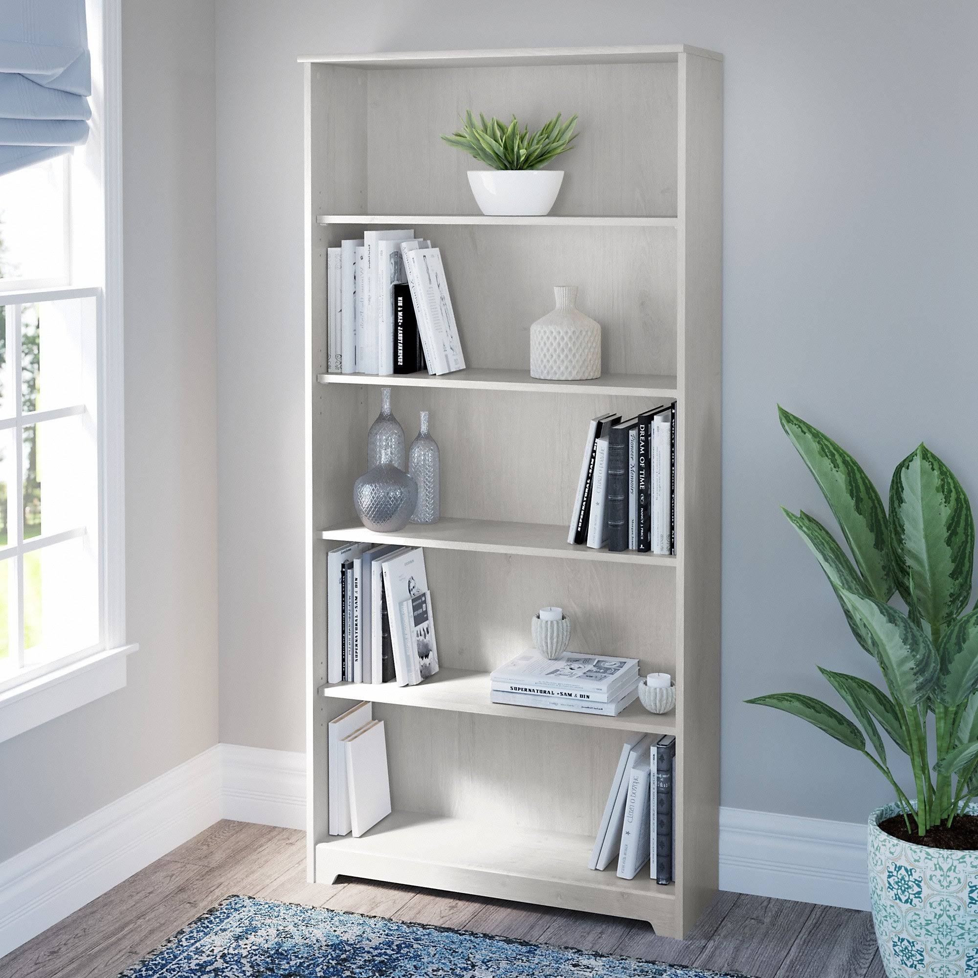5 Shelf Bookcase in Modern Gray L844