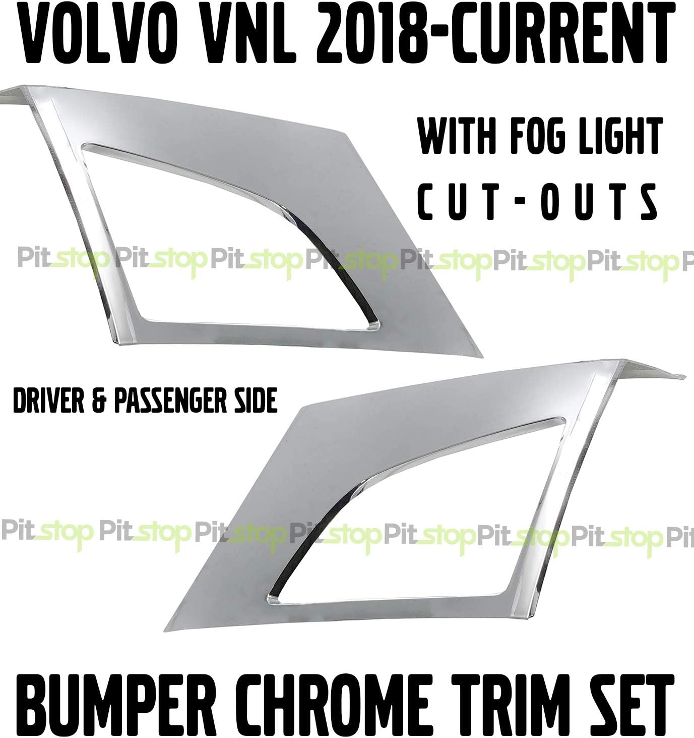Chrome Trim Mold Corner Bumper With Fog Light Hole M157