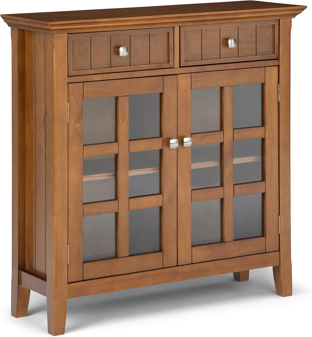 Solid Wood Storage Cabinet with 2 Drawers and 2 Doors X755473
