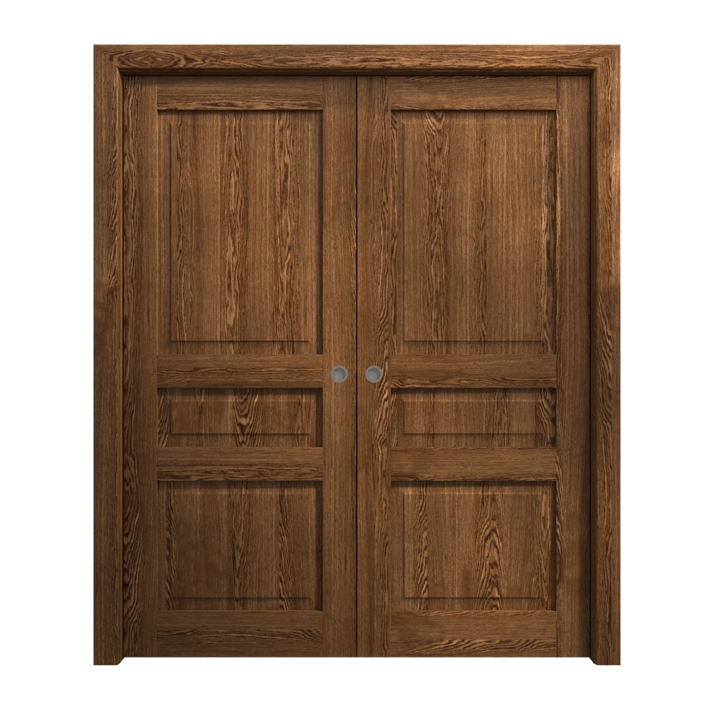 Sliding French Double Pocket Doors 36 x 80 inches Solid Wood Interior Doors L2483