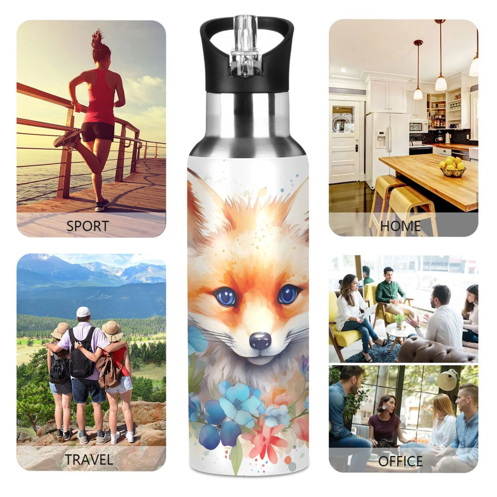 Stainless Steel Insulated Water Bottle with Straw Lid S711918