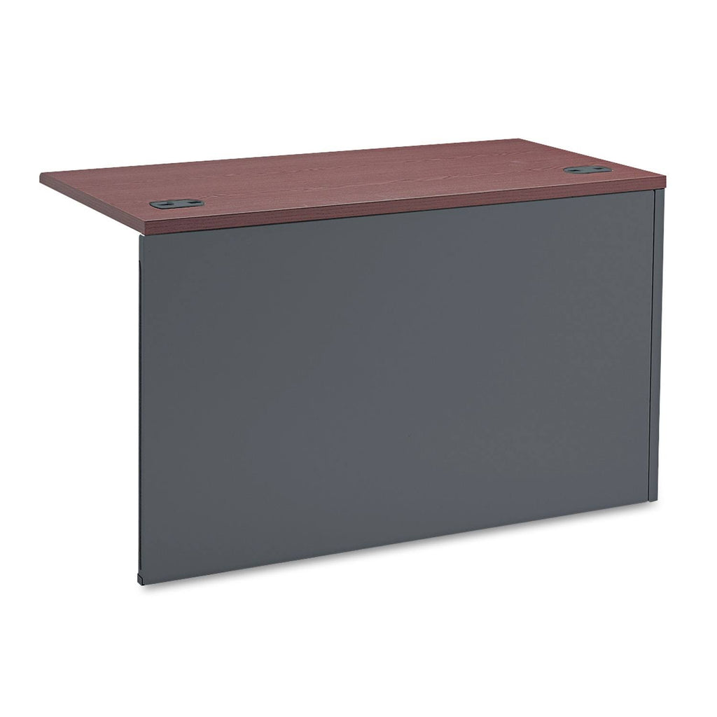 Mahogany Charcoal Left Return Desk Z207