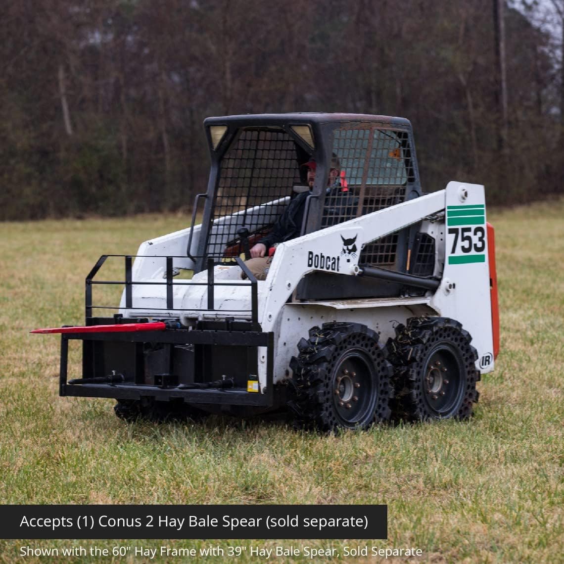 72-in Skid Steer Pallet Fork Frame Attachment, 5,500 LB Capacity Y828356