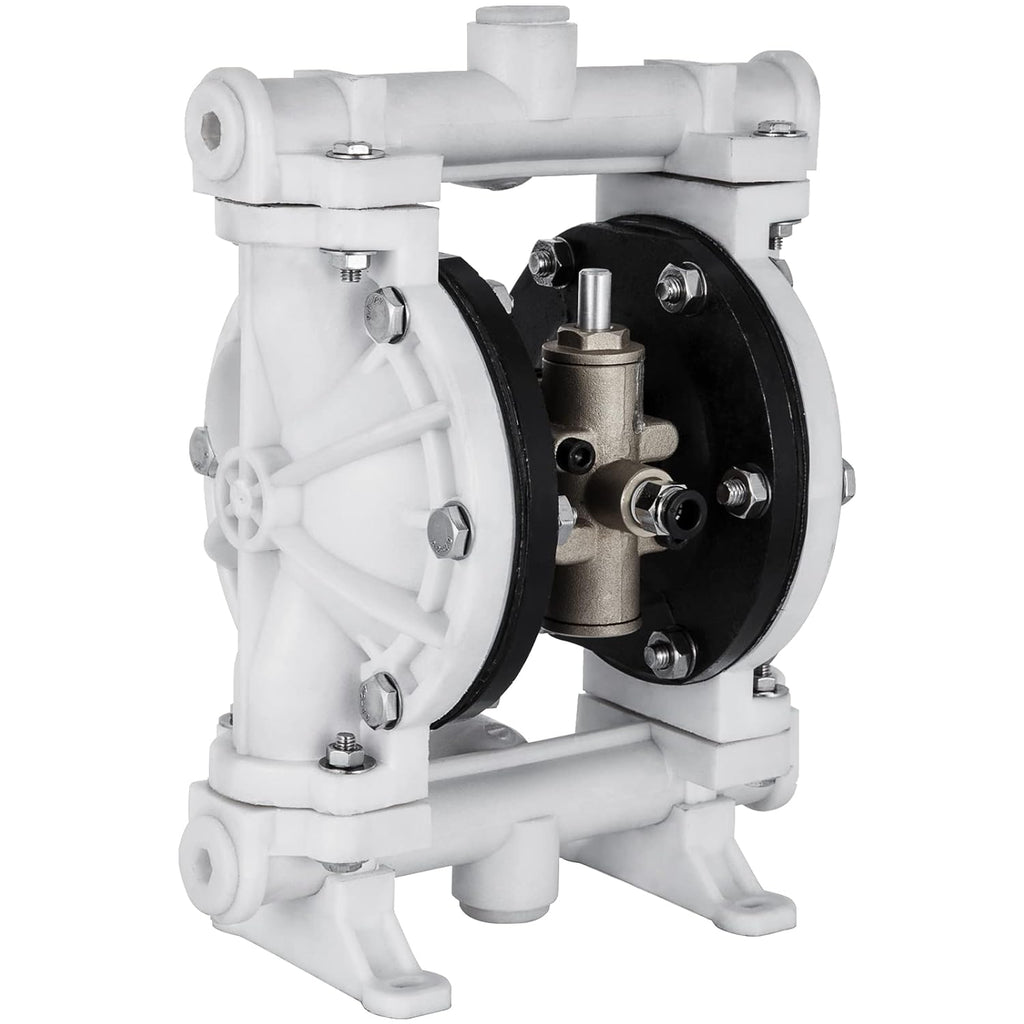 Air-Operated Double Diaphragm Pump 1/2 inch Polypropylene 13 GPM Max 100PSI P5953
