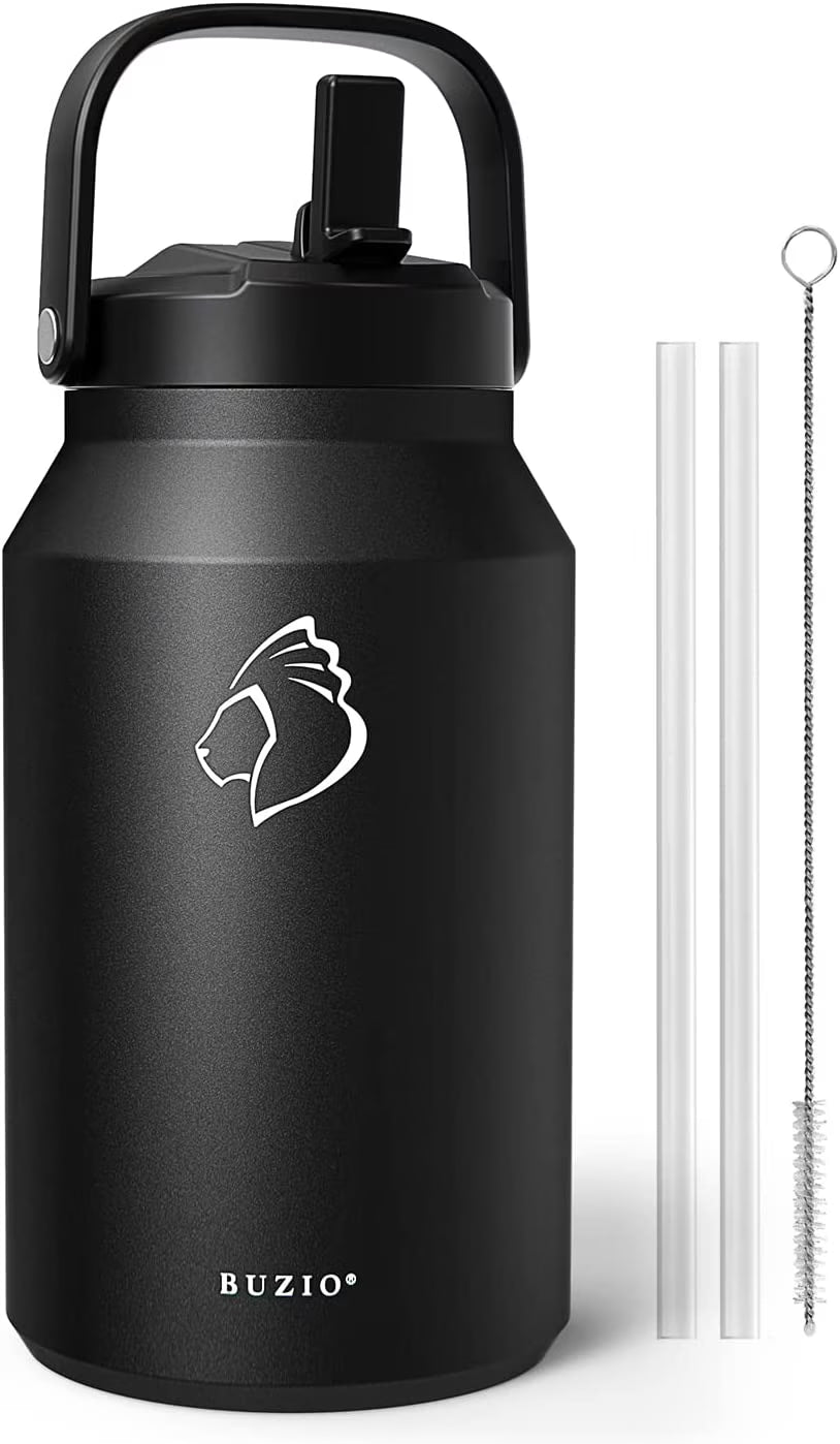 64oz Insulated Stainless Steel Water Bottle with Straw Lid Q549881