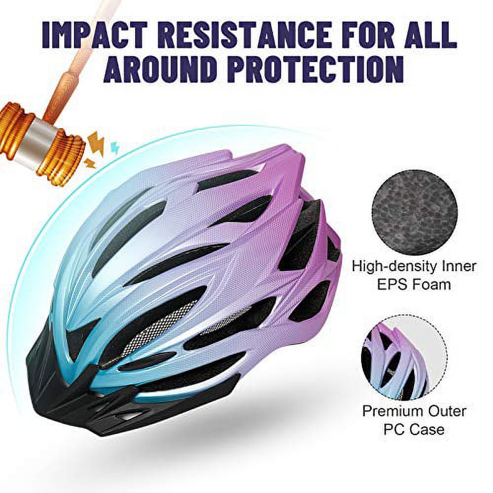 Lightweight Bicycle Helmet with Detachable Sun Visor and Insect Net Z417905