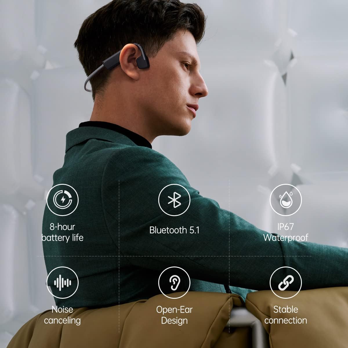 Open-Ear Bluetooth Wireless Sport Earphones Pack of 2 X10055