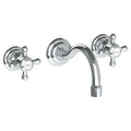 Oil Rubbed Bronze Wall Mounted 3 Hole Lavatory Set with Spout W853974