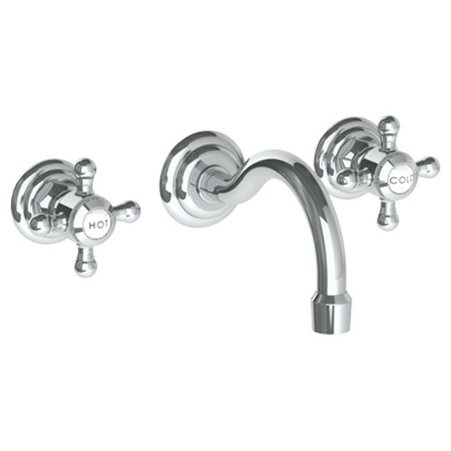 Oil Rubbed Bronze Wall Mounted 3 Hole Lavatory Set with Spout W853974