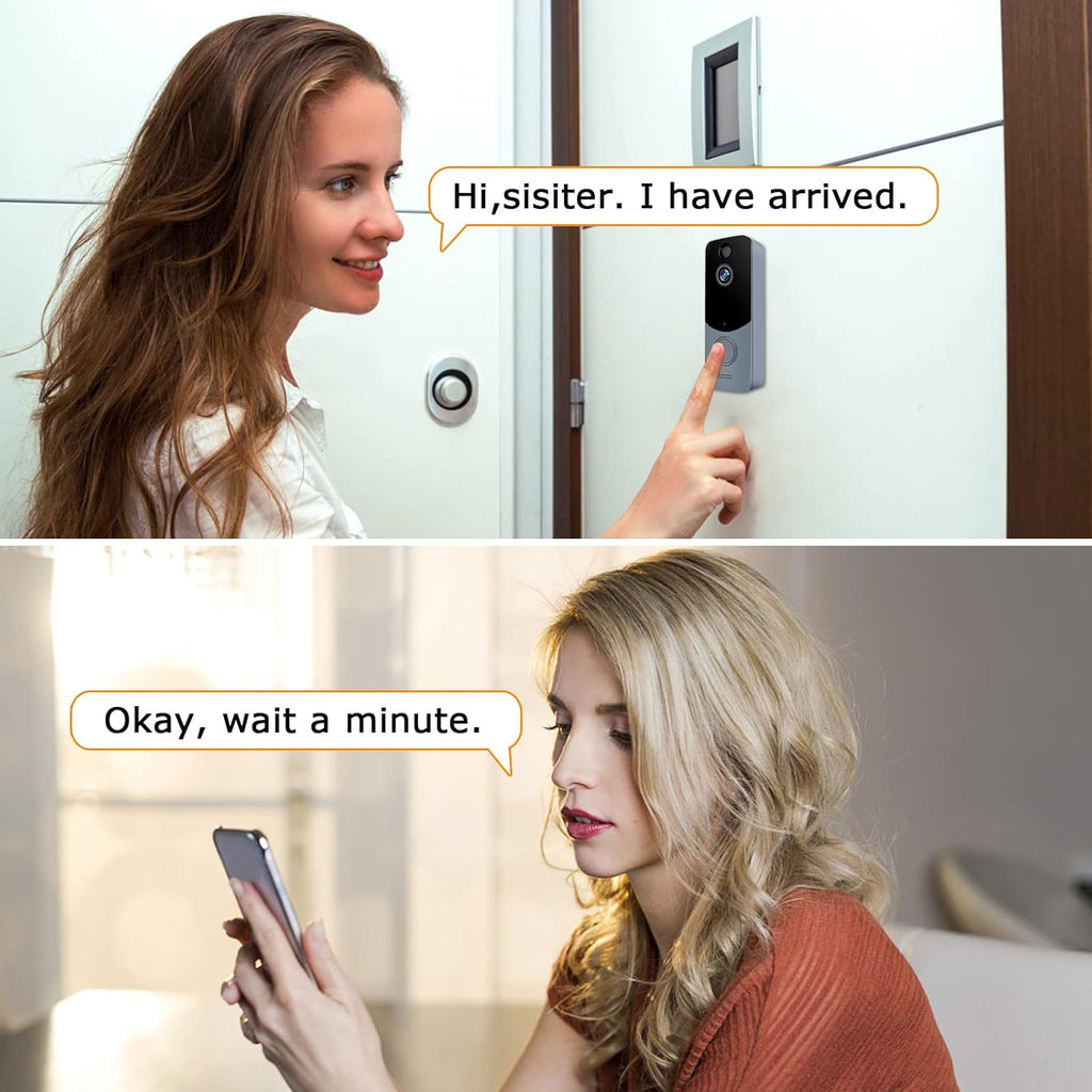 Wireless Video Doorbell Camera with Wireless Chime, Night Vision, Pack of 2 N606