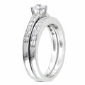 1/2 CT. Diamond Bridal Engagement Ring Set in Sterling Silver W463115