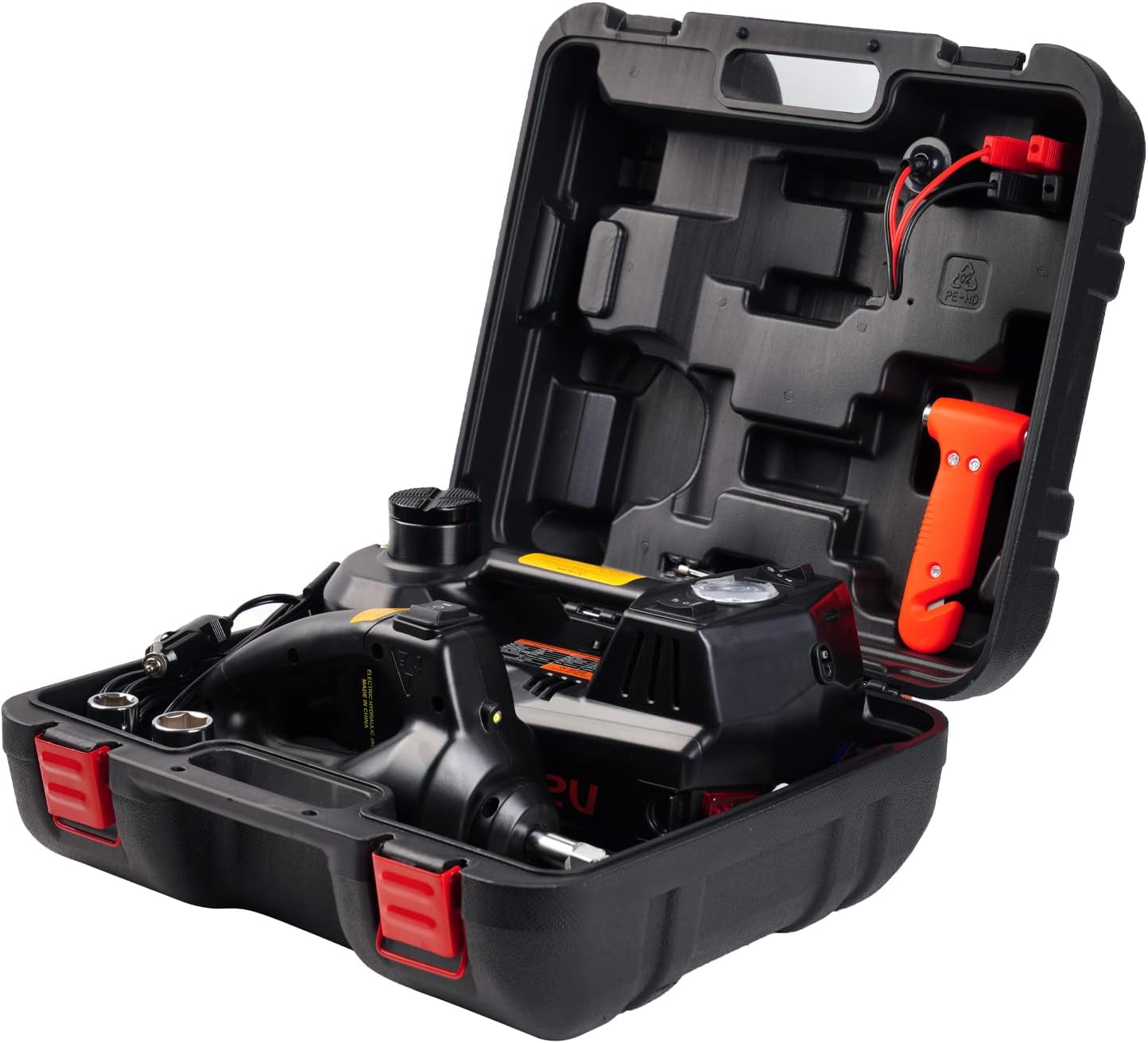 5 in 1 Electric Car Jack Stands with Built-in Inflator and Impact Wrench T158953