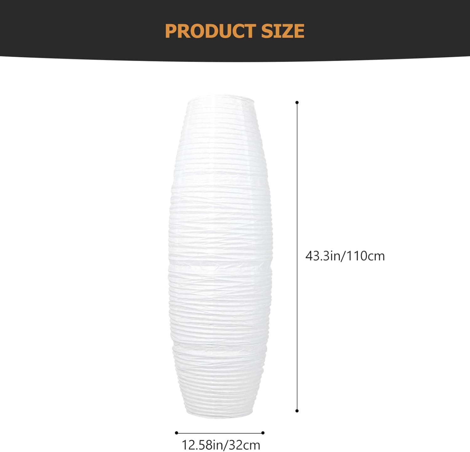 Paper Floor Lamp Shade with Bulb Cage Guard A3575