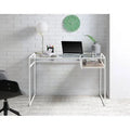 White Glass Desk D253419