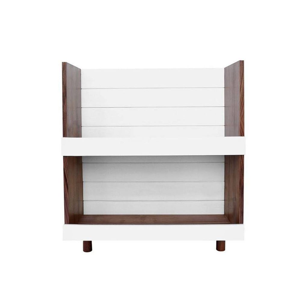 Kids Bookcase Walnut White L603